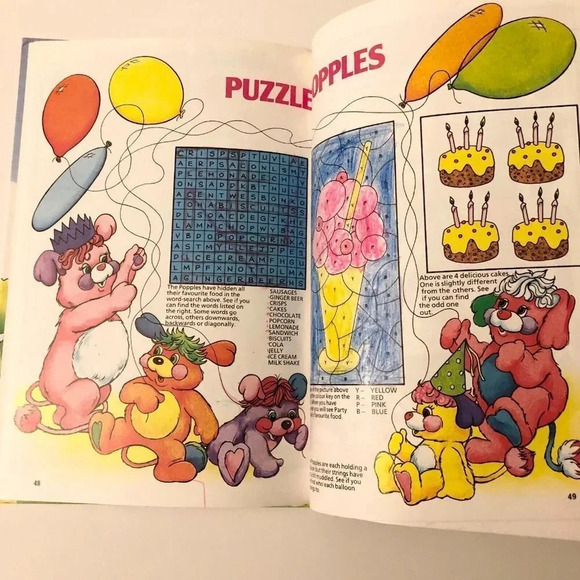 Vtg 1987 Popples Annual Marvel Book  Etta Saunders - Picture 14 of 16